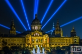 Het museum Nacional d'art de Catalunya in Barcelona by Night