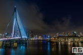 De Erasmusbrug en het Noordereiland in Rotterdam by Night