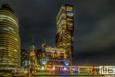 Het Hotel New York op de Wilhelminapier in Rotterdam by Night