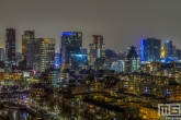 Te Koop | De binnenstad van Rotterdam met alle hotspots (Markthal, Potlood, WTC Rotterdam, Bibliotheek Rotterdam) in de nacht