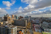 De Lijnbaan en Schouwburgplein in Rotterdam van bovenaf