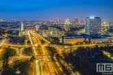 Het knooppunt Droogleever Fortuynplein in Rotterdam by Night