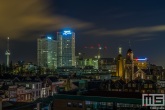 Het uitzicht op de Euromast en Erasmus MC in Rotterdam nu Night