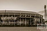 Te Koop | Het Feyenoord Stadion De Kuip in Rotterdam in sepia