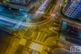 Het kruispunt Vastland in Rotterdam by Night