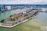 Het uitzicht op het Noordereiland in Rotterdam