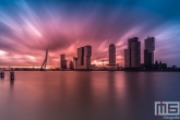 Te Koop | Explosive Sunset tijdens zonsopkomst in Rotterdam by Night