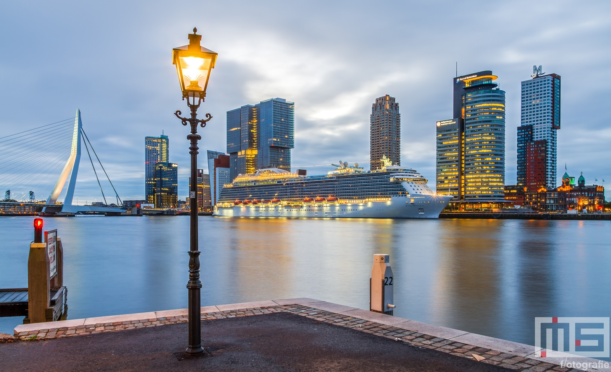 Te Koop | Het cruiseschip Royal Princess aan de Cruise Terminal in Rotterdam