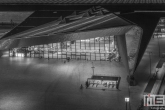 Het Centraal Station Rotterdam in de avonduren