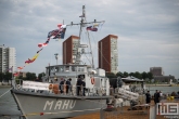 Het marineschip Mahu tijdens de Wereldhavendagen in Rotterdam