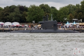 De onderzeeboot Bruinvis tijdens de Wereldhavendagen in Rotterdam