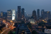 De skyline van Rotterdam met de Willemswerf, Witte Huis en de Oudehaven