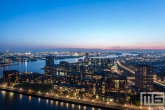 Te Koop | De haven van Rotterdam by Night met de Lloydpier