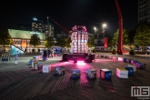Het 25hertz Project op het Schouwburgplein in Rotterdam by Night