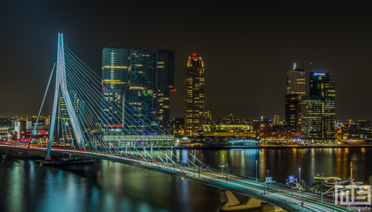 De Erasmusbrug in Rotterdam by Night | Cover Small