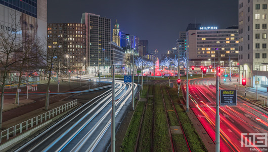 Het Hofplein en Coolsingel met op de achtergrond de Rotterdam Skyline | Cover Small