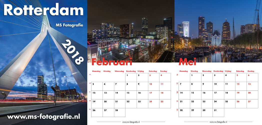 MS Fotografie Rotterdam 2018 Kalender bestelpagina